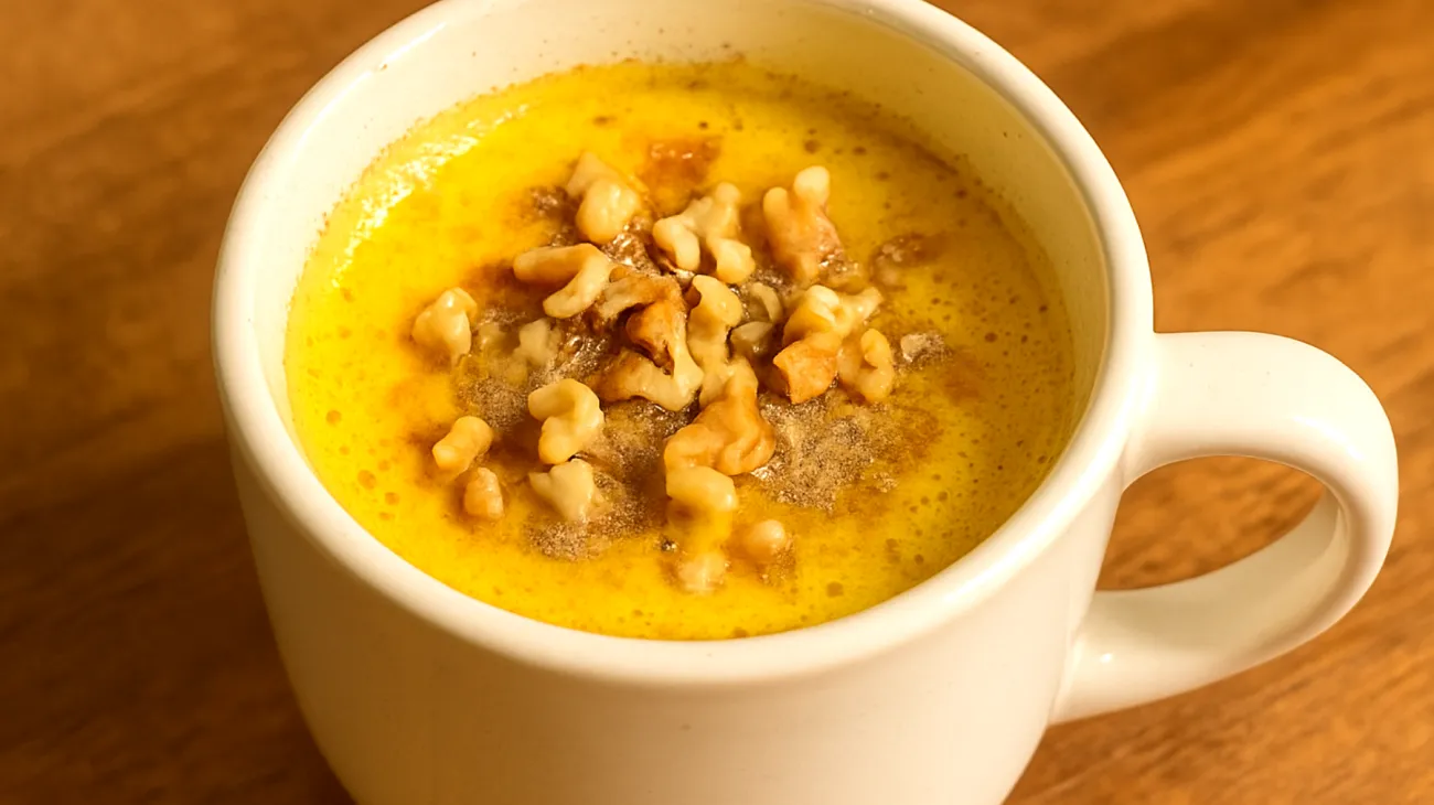 Goldene Milch mit Ashwagandha und Walnüssen"
